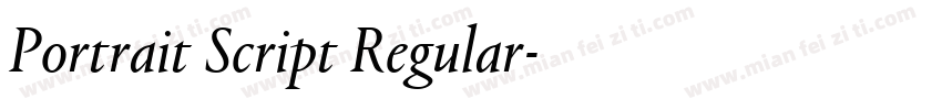 Portrait Script Regular字体转换